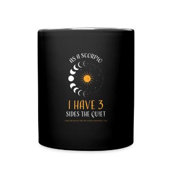 En tant que Scorpion, j’ai 3 côtés le... - Mug uni - noir - Devant