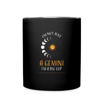 Je ne suis pas seulement un Gémeaux, je suis un grand... - Mug uni - noir - Devant