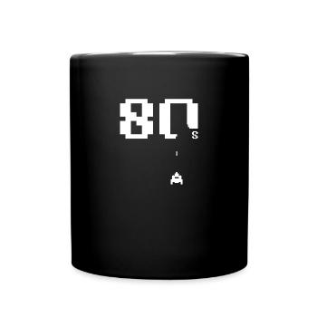 80er Jahre - Tasse einfarbig - Schwarz - Vorne