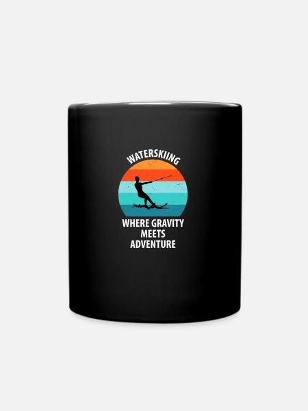 Wasserskier Wasserski Wasserskifahrer - Tasse einfarbig - Schwarz