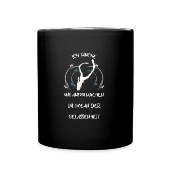 Taucher tauchen Sporttaucher Gerätetauchen - Tasse einfarbig - Schwarz - Vorne