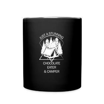 Zelt Camping Camper Pfadfinder Biwakieren - Tasse einfarbig - Schwarz - Vorne