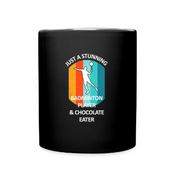 Badminton Badminton Badminton Player Chocolat - Mug uni - noir - Devant