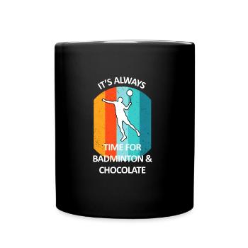 Badminton Badminton Badminton Player Chocolat - Mug uni - noir - Devant