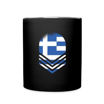 Drapeau de la Grèce Hellas Athènes Drapeau grec - Mug uni - noir - Devant