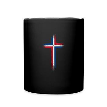 Dominican Republic Flag Dom Rep Flag Travel - Full Colour Mug - black - Front