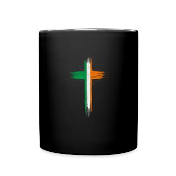 Ireland Flag Vintage Irish Flag Dublin - Full Colour Mug - black - Front