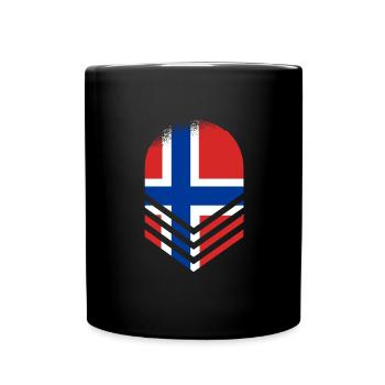 Drapeau de la Norvège Scandinavie Drapeau norvégien - Mug uni - noir - Devant