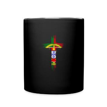 Portugal Flag Used Look Portuguese Flag - Full Colour Mug - black - Front