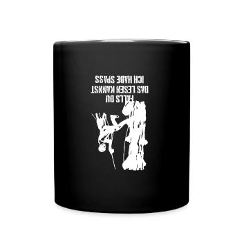 Baumklettern Arborist Baumpfleger Geschenk - Tasse einfarbig - Schwarz - Vorne
