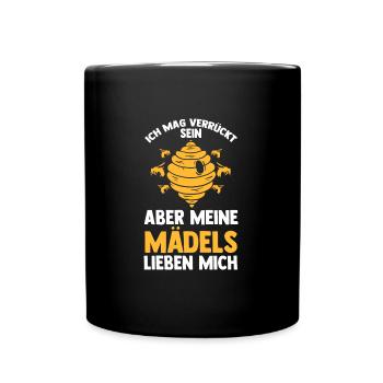 Imker Bienen Biene Geschenk - Tasse einfarbig - Schwarz - Vorne