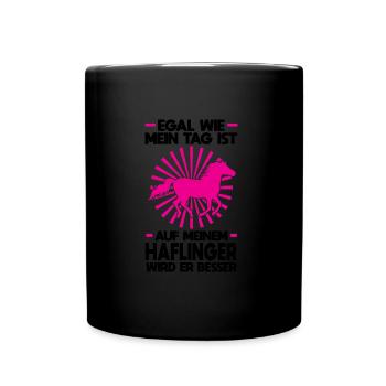 Haflinger Pferd Haflinger Liebhaber Geschenk - Tasse einfarbig - Schwarz - Vorne