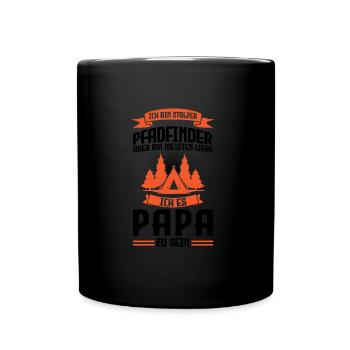 Pfadfinder Papa Scout Geschenk - Tasse einfarbig - Schwarz - Vorne