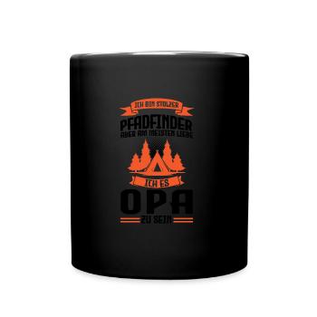 Pfadfinder Opa Scout Geschenk - Tasse einfarbig - Schwarz - Vorne