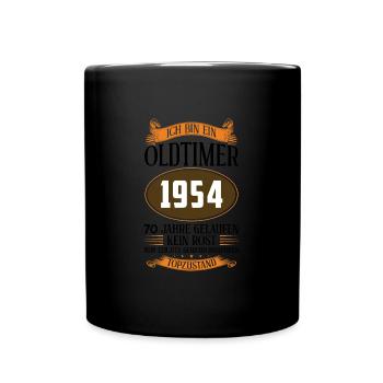 70.Geburtstag Feier 70 Jahre Geschenk - Tasse einfarbig - Schwarz - Vorne