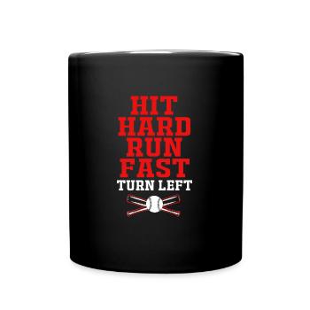 Baseball - Tasse einfarbig - Schwarz - Vorne