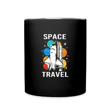 Sonnensystem Universum - Tasse einfarbig - Schwarz - Vorne