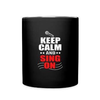 Karaoke - Tasse einfarbig - Schwarz - Vorne