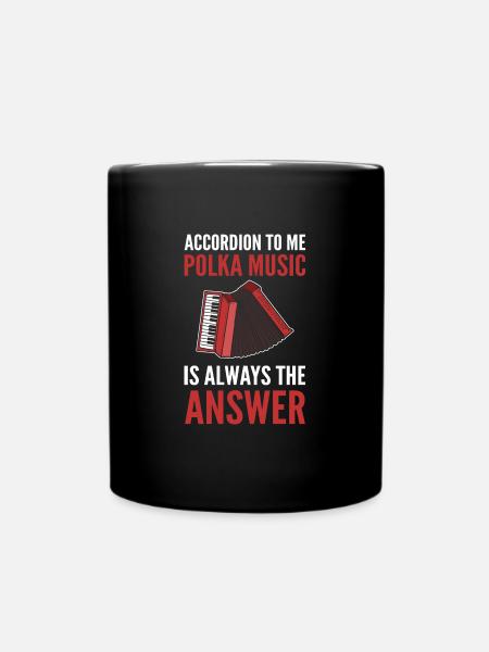 Akkordeon - Tasse einfarbig - Schwarz