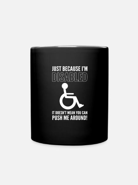 Rollstuhl - Tasse einfarbig - Schwarz