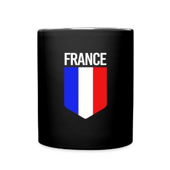 Frankreich - Tasse einfarbig - Schwarz - Vorne