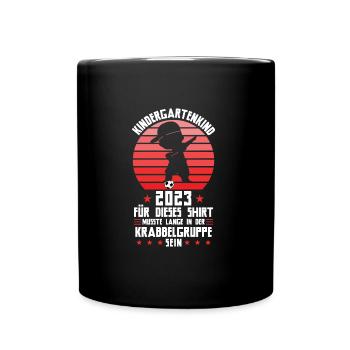 Kindergartenanfang Kindergarten Kindergartenkind G - Tasse einfarbig - Schwarz - Vorne