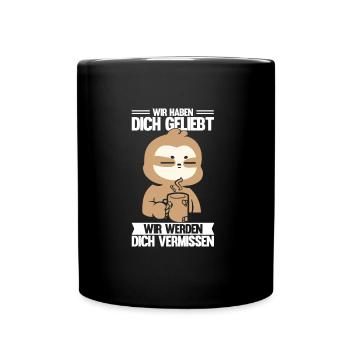Abschied Kollegin Abschiedsparty Geschenk - Tasse einfarbig - Schwarz - Vorne