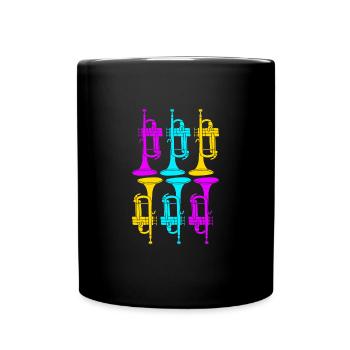 Trombone - Full Colour Mug - black - Front