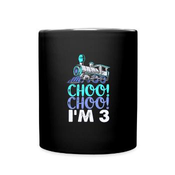 Anniversaire des enfants Train Train Conducteur Locomotive - Mug uni - noir - Devant