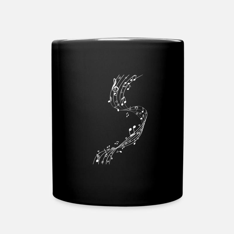 Musik ist Leben Musiker Ich liebe Musik Geschenk - Tasse einfarbig - Schwarz