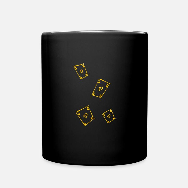 Spielkarten - Tasse einfarbig - Schwarz