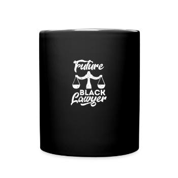 Future Black Lawyer - Tasse einfarbig - Schwarz - Vorne