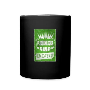Carreleur - Mug uni - noir - Devant