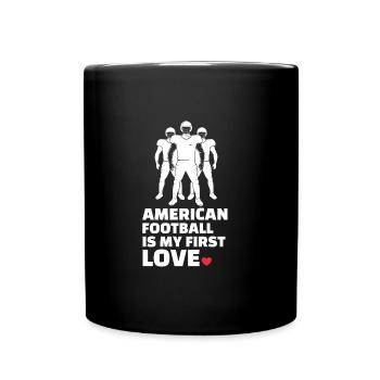 J’adore le football américain élégant - Mug uni - noir - Devant