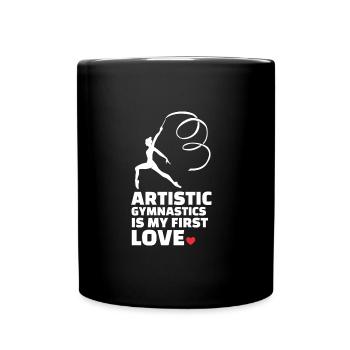 I love gymnastics stylish artistic - Full Colour Mug - black - Front