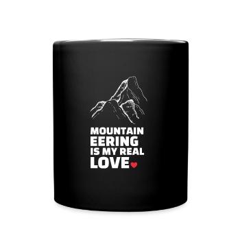I love mountaineering - Full Colour Mug - black - Front