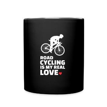 I love road cycling - Full Colour Mug - black - Front