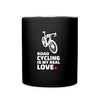 I love road cycling - Full Colour Mug - black - Front