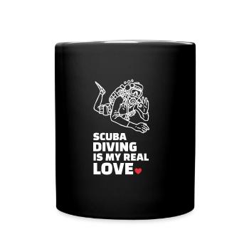 J’adore plonger - Mug uni - noir - Devant