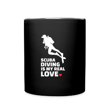 J’adore la plongée sous-marine - Mug uni - noir - Devant