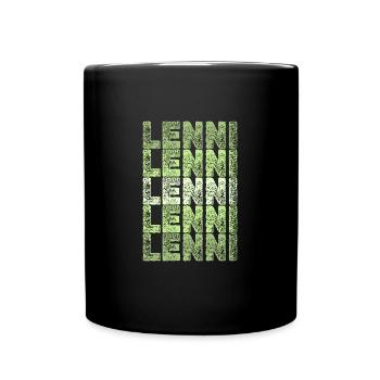 Nom de naissance Lenni - Mug uni - noir - Devant