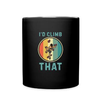 Bouldern Klettern Sportarten Turnhalle Wand - Tasse einfarbig - Schwarz - Vorne