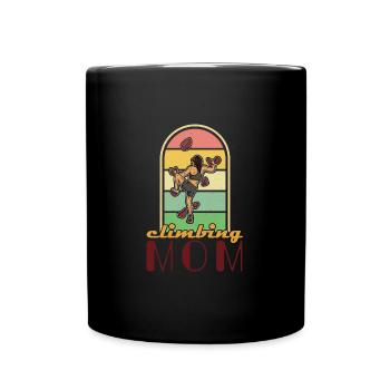 Bouldern Klettern Sportarten Turnhalle Wand - Tasse einfarbig - Schwarz - Vorne