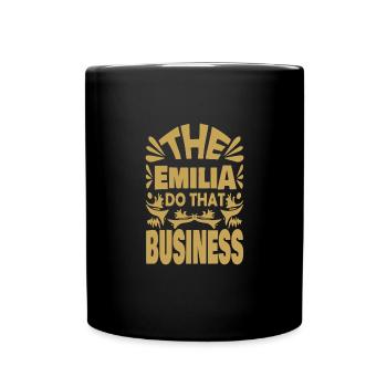 Saying funny girl's name women's name Emilia - Full Colour Mug - black - Front