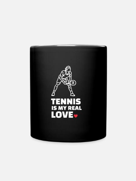 Ich Liebe Tennis - Tasse einfarbig - Schwarz