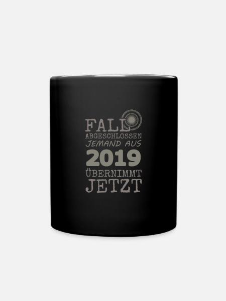 abgeschlossen 2019 - Tasse einfarbig - Schwarz
