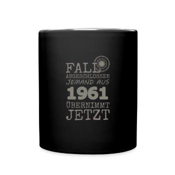Jahr 1961 - Tasse einfarbig - Schwarz - Vorne