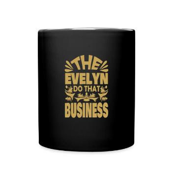 Geschenk für Evelyn - Tasse einfarbig - Schwarz - Vorne
