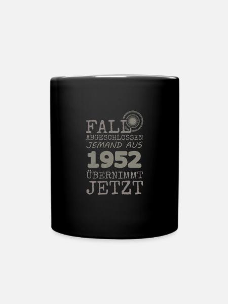 Jahr 1952 - Tasse einfarbig - Schwarz