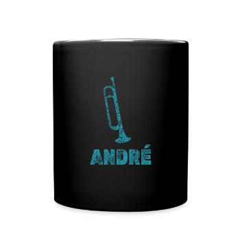 André als Blasmusik - Tasse einfarbig - Schwarz - Vorne